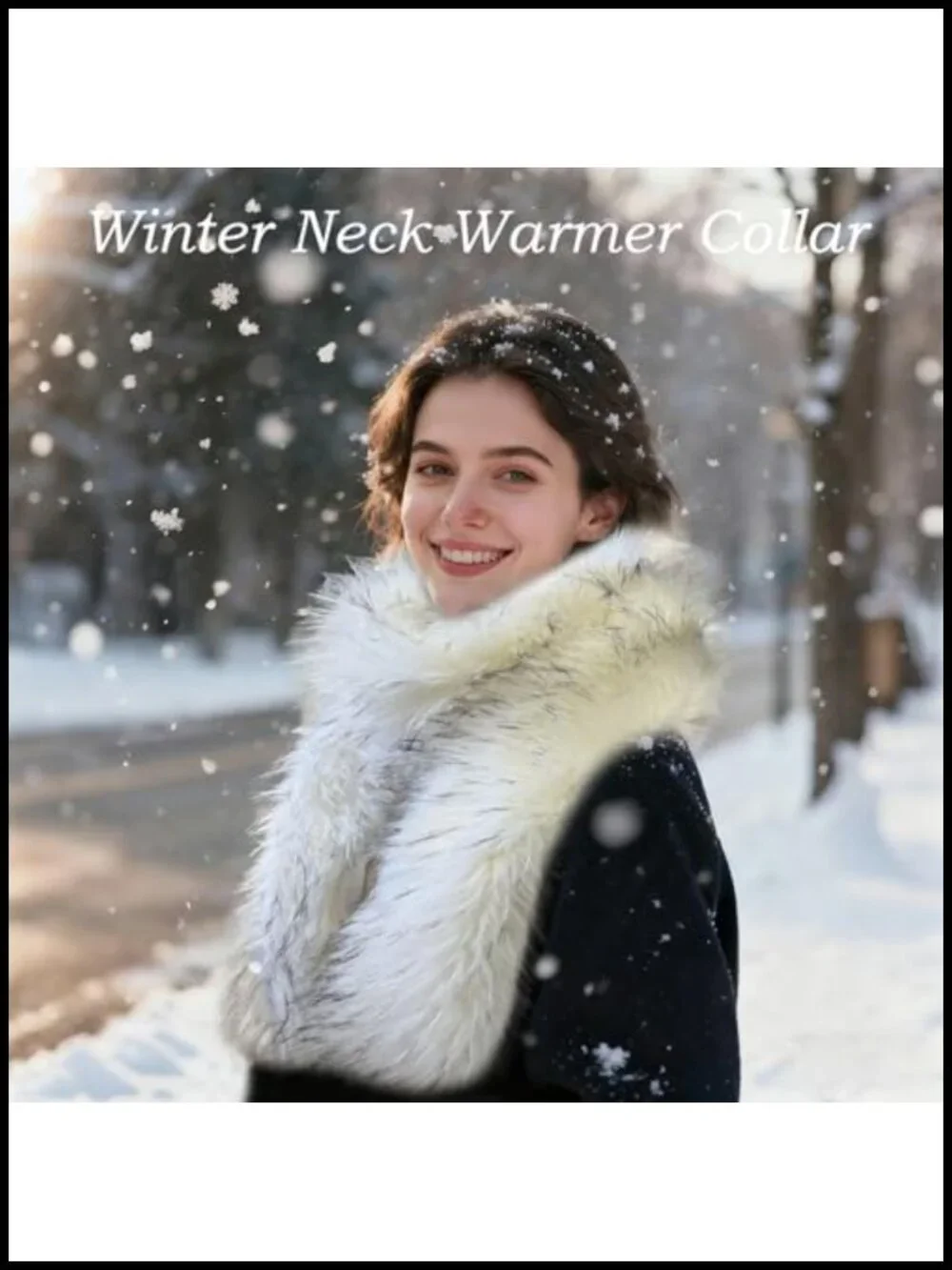 Faux Fur Wrap Shawl Long Winter Scarf Bridal Wedding Party